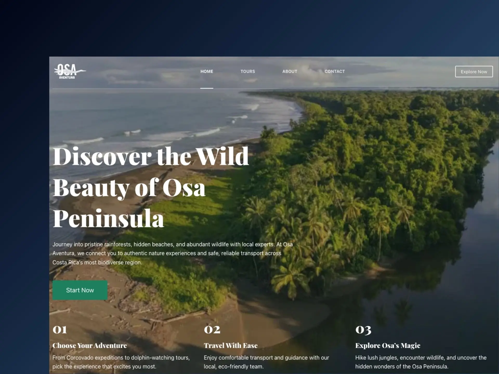 Osa Aventura - Tour Operator Website